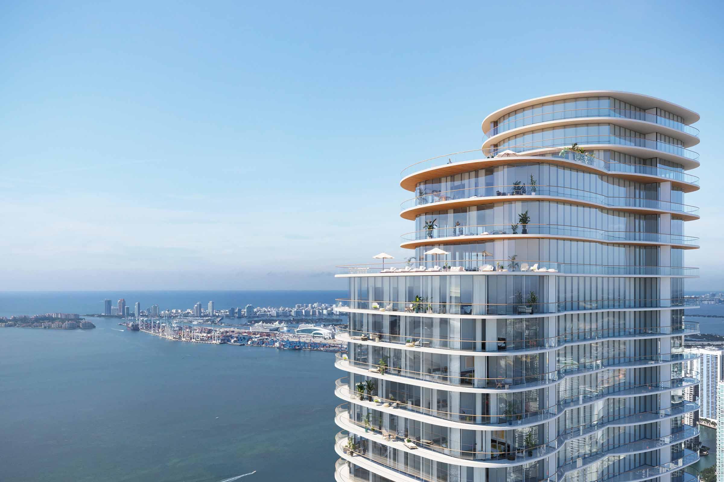 Rendering of Cipriani Residences Brickell Miami Views Hummingbird